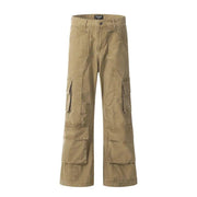 Multi-Pockets Cargo Carpenter Wide Leg Pant