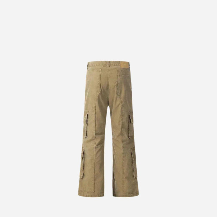 Multi-Pockets Cargo Carpenter Wide Leg Pant