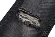 Black Washed Damaged Grunge Baggy Jeans