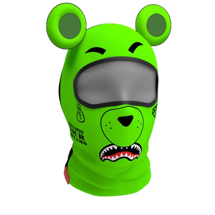 GREEN MONEY BEAR SKI MASK