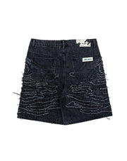 ZEBRA DENIM SHORTS