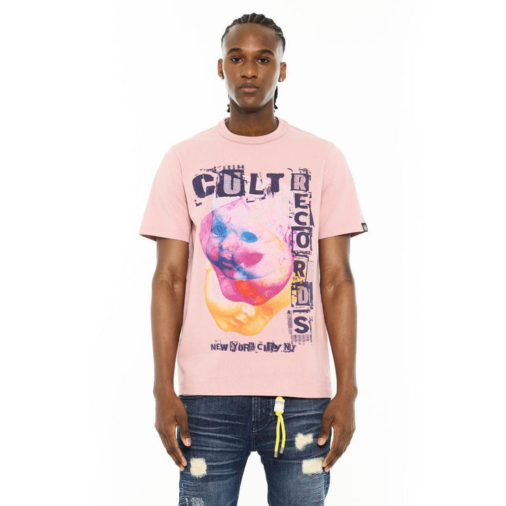SHORT SLEEVE HEAVY WEIGHT CREW NECK "CULT RECORDS" TEE