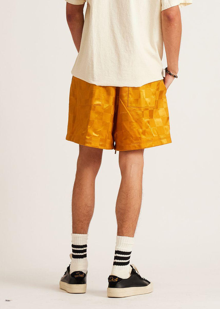 Checkered Nylon Short
