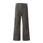 Multi-Pockets Cargo Carpenter Wide Leg Pant