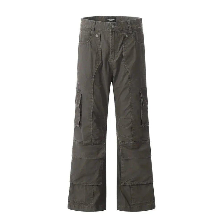 Multi-Pockets Cargo Carpenter Wide Leg Pant
