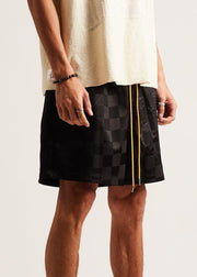 Checkered Nylon Short