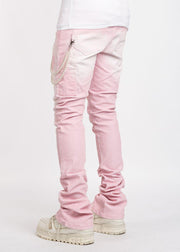 Velvet Pink Carpenter Stacked Denim