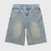 Studded Denim Shorts