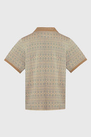 Racket Club Buttonless Crochet Polo