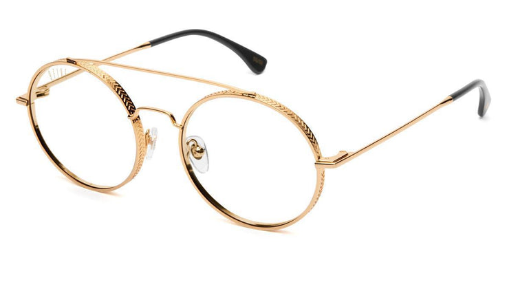 50-50 XL 24K Gold Clear Lens Glasses