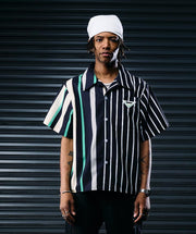 COLOR BAR SPLIT BUTTON DOWN SHIRT