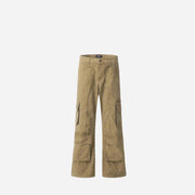 Multi-Pockets Cargo Carpenter Wide Leg Pant