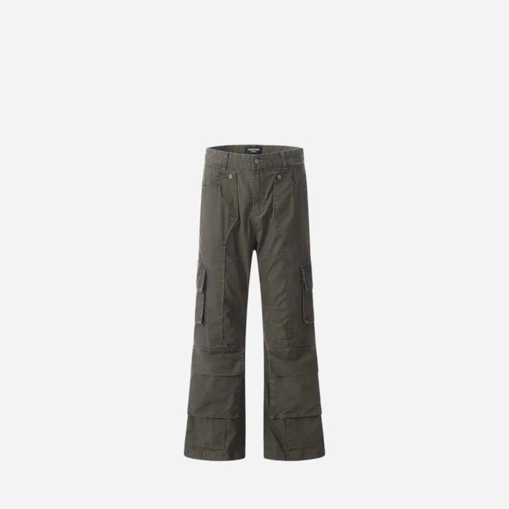 Multi-Pockets Cargo Carpenter Wide Leg Pant