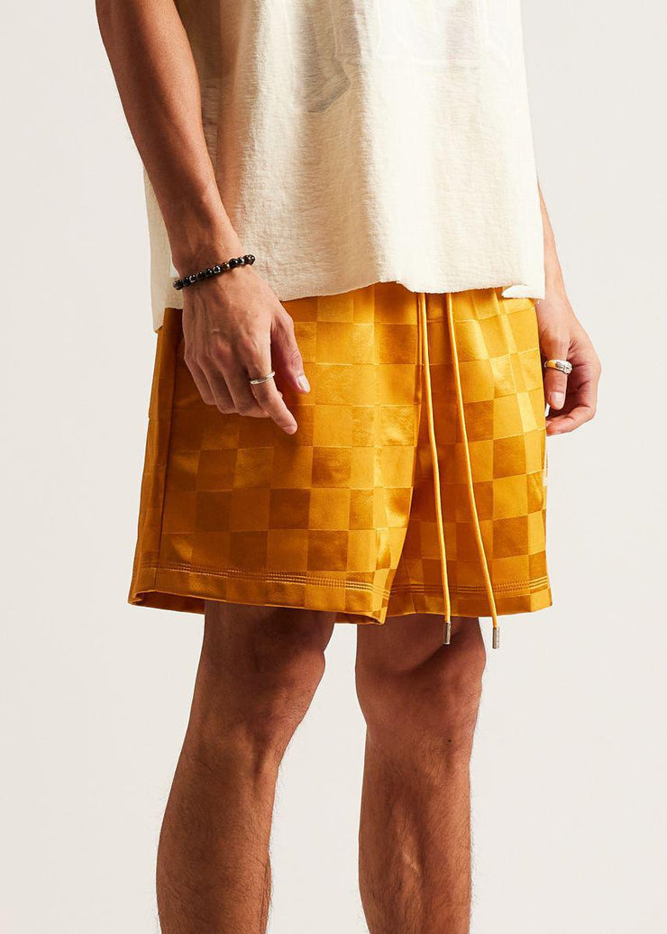 Checkered Nylon Short