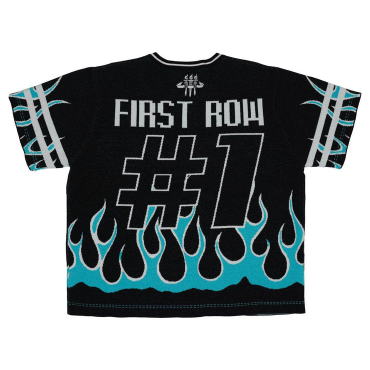 FLAME VARSITY JACQUARD KNIT TEE