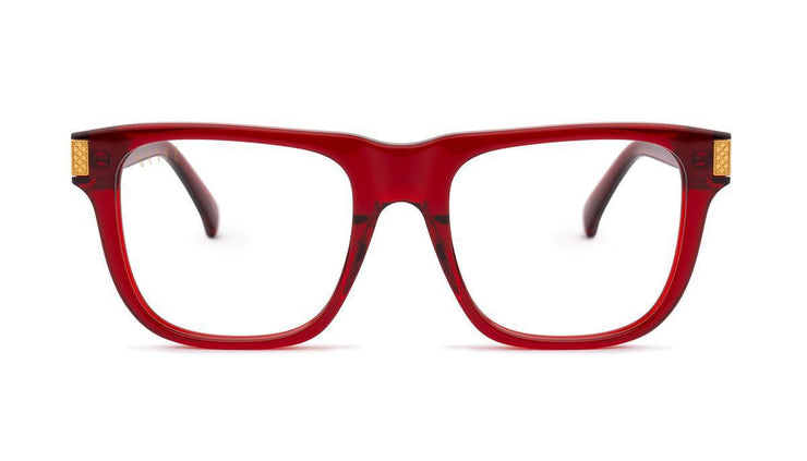 Ocean Ruby & 24K Gold Clear Lens Glasses