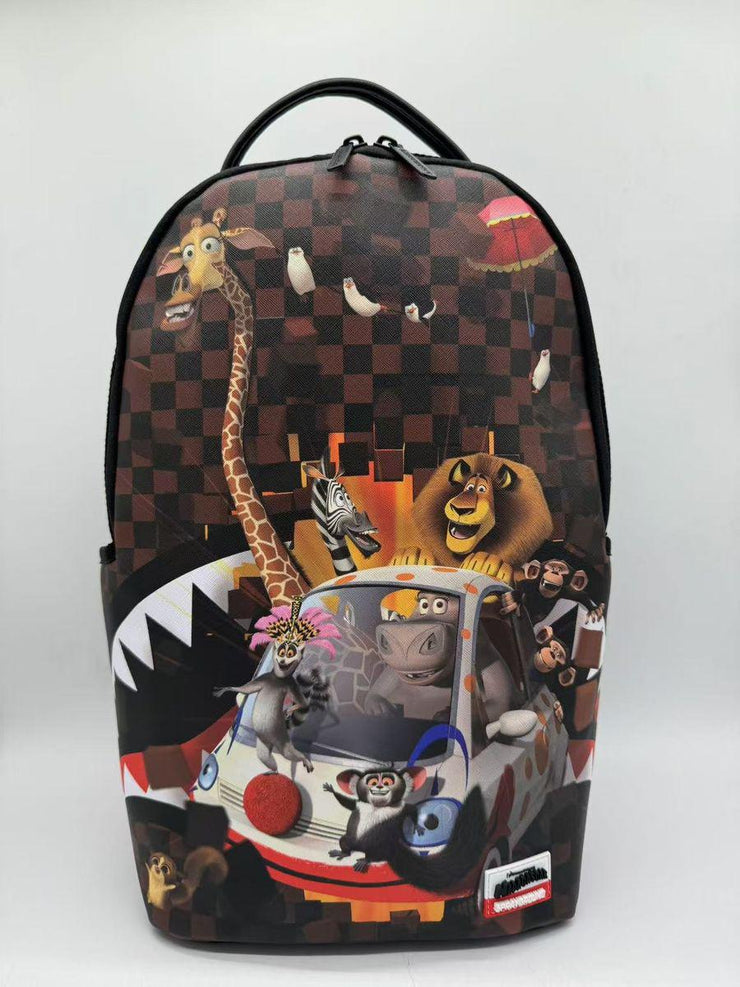 MADAGASCAR CHECKER SMASH DLXSV BACKPACK (B7681)