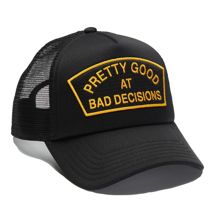 "BAD DECISIONS" MESH BACK TRUCKER HAT