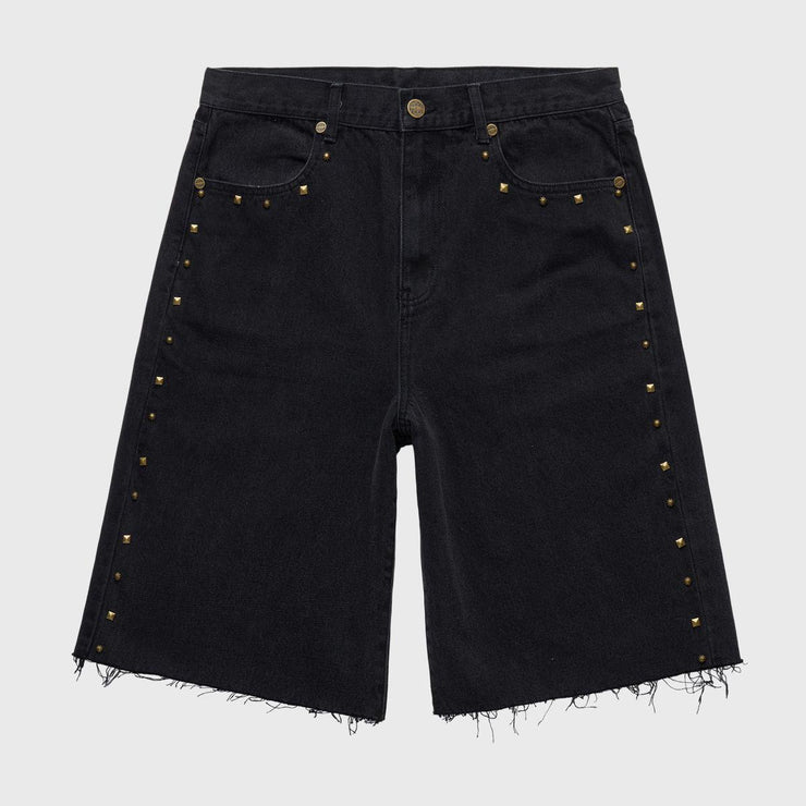 Studded Denim Shorts