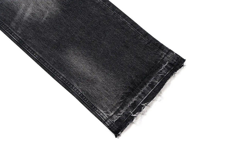 Black Washed Damaged Grunge Baggy Jeans