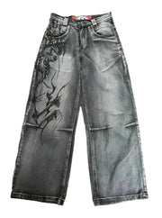 Vintage Y2K Gothic Tribal Baggy Jean
