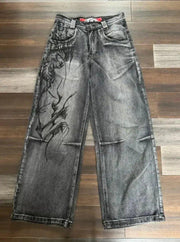 Vintage Y2K Gothic Tribal Baggy Jean