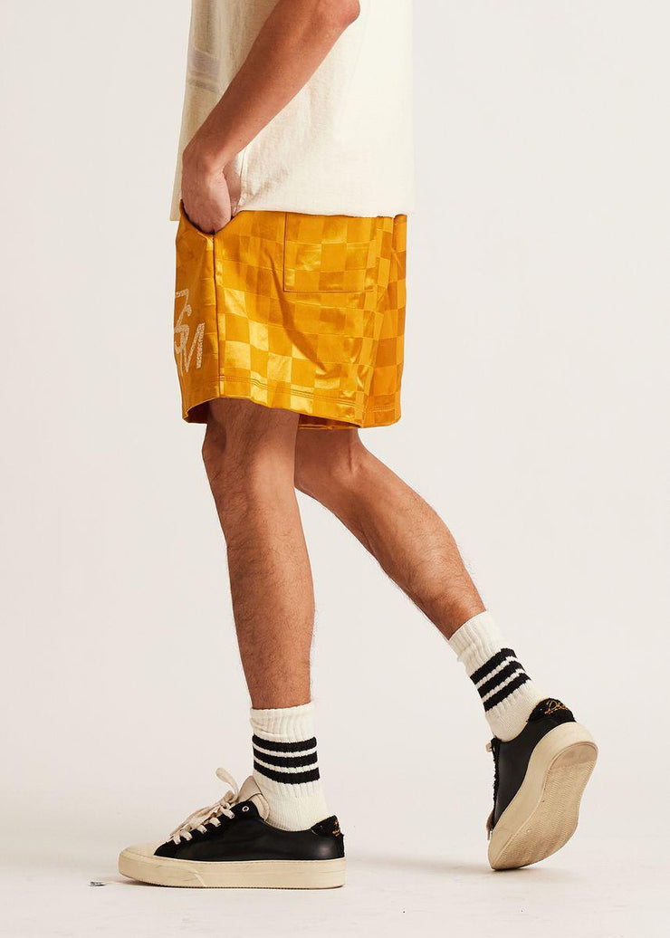 Checkered Nylon Short