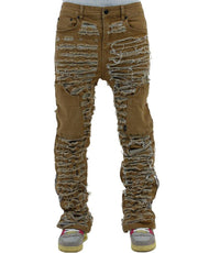 Dawn Damaged Flared Stacked Jeans
