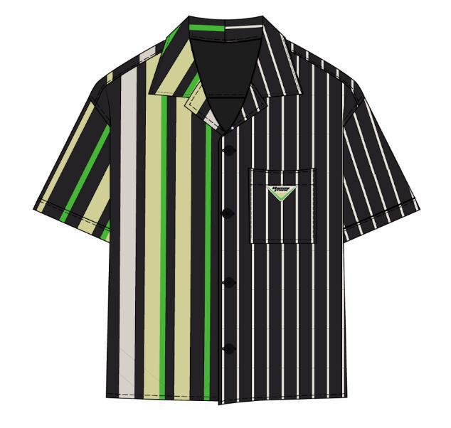 COLOR BAR SPLIT BUTTON DOWN SHIRT