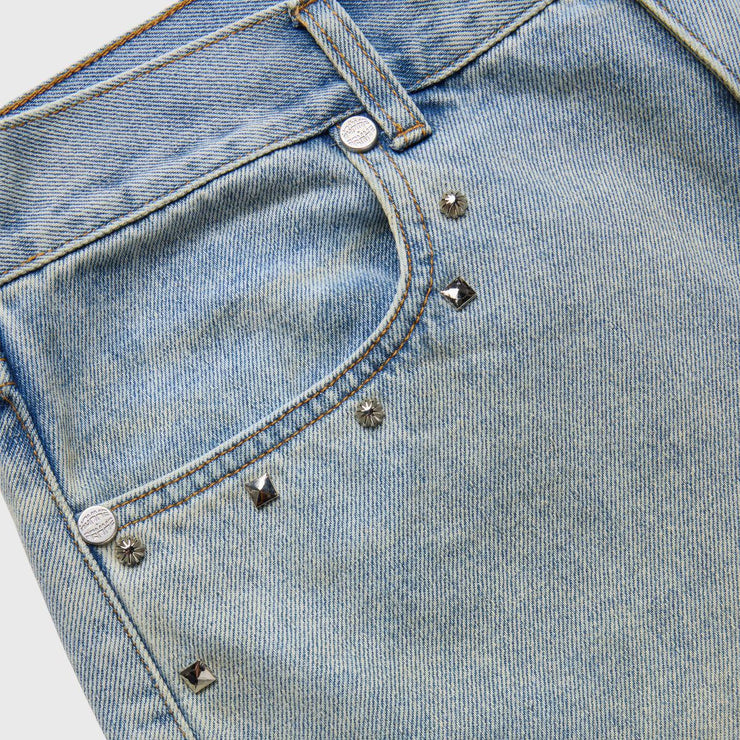 Studded Denim Shorts
