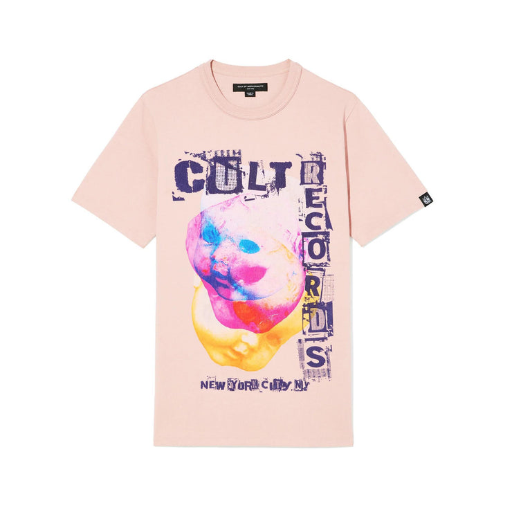 SHORT SLEEVE HEAVY WEIGHT CREW NECK "CULT RECORDS" TEE