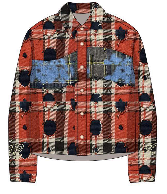 Wave Patchwork Flannel
